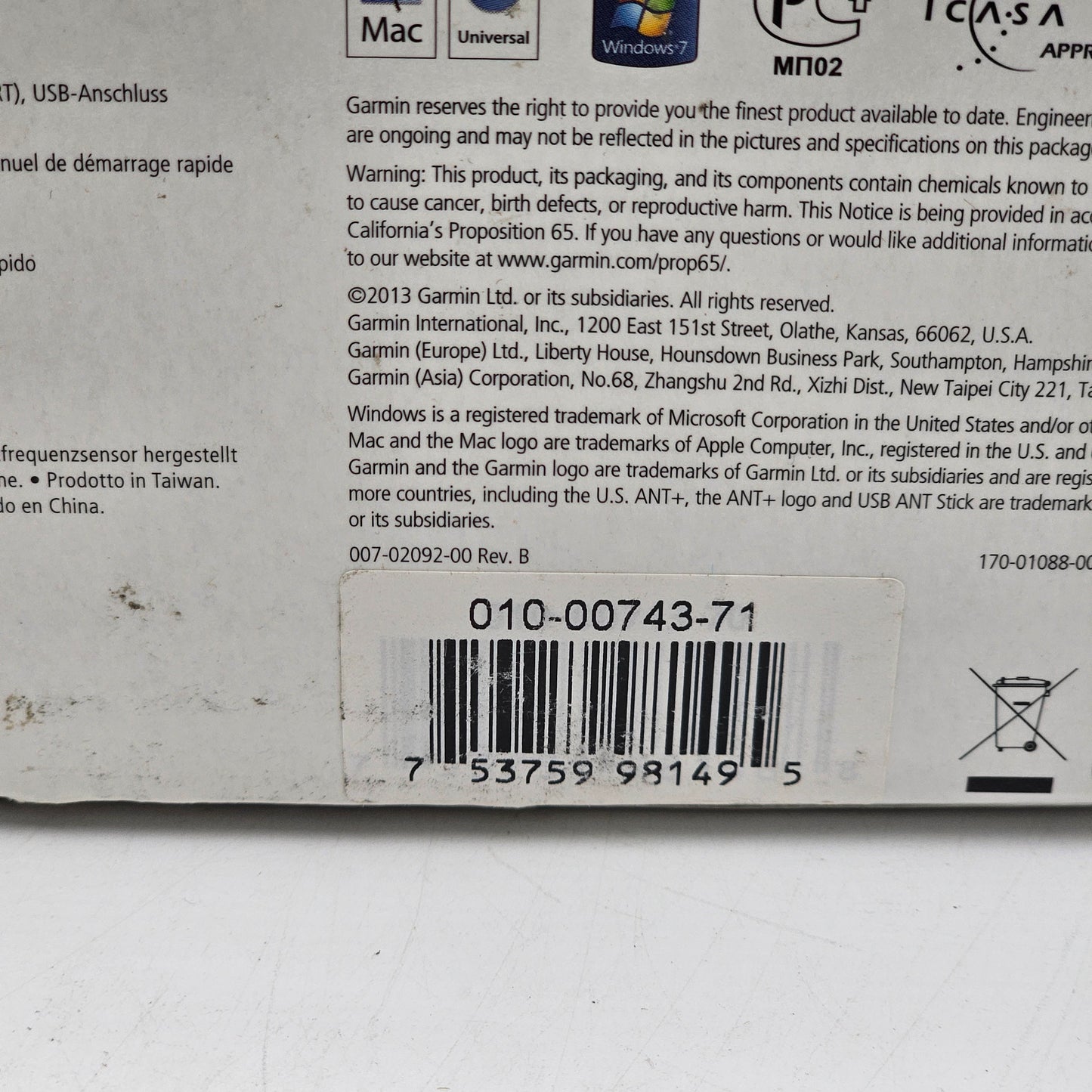 New Garmin Sport Watch Wireless Sync FR70