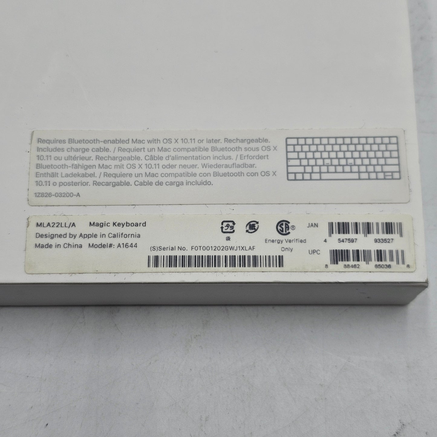 New Apple TKL Wireless Magic Keyboard MLA22LL/A