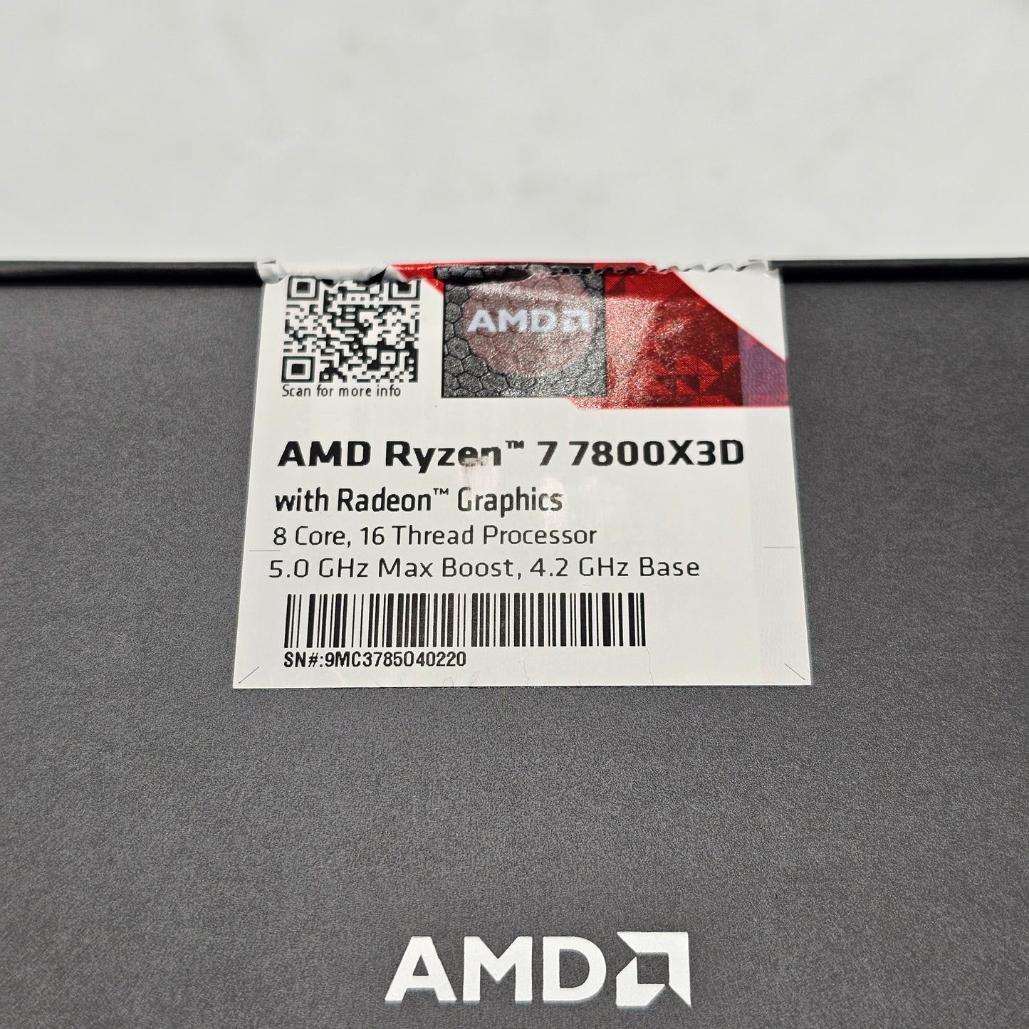 AMD RYZEN 7 7800X3D 4.20GHz 8 Core 100-000000910 16 Thread AM5