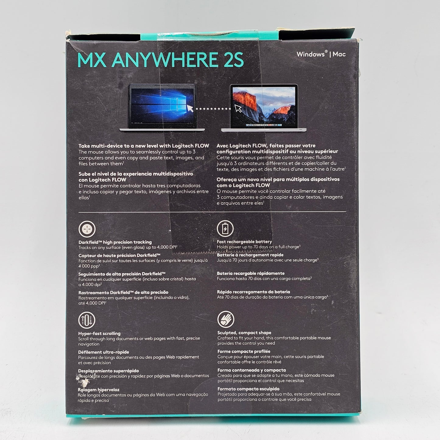 New Logitech MX ANYWHERE Wireless Mobile Mouse 2S