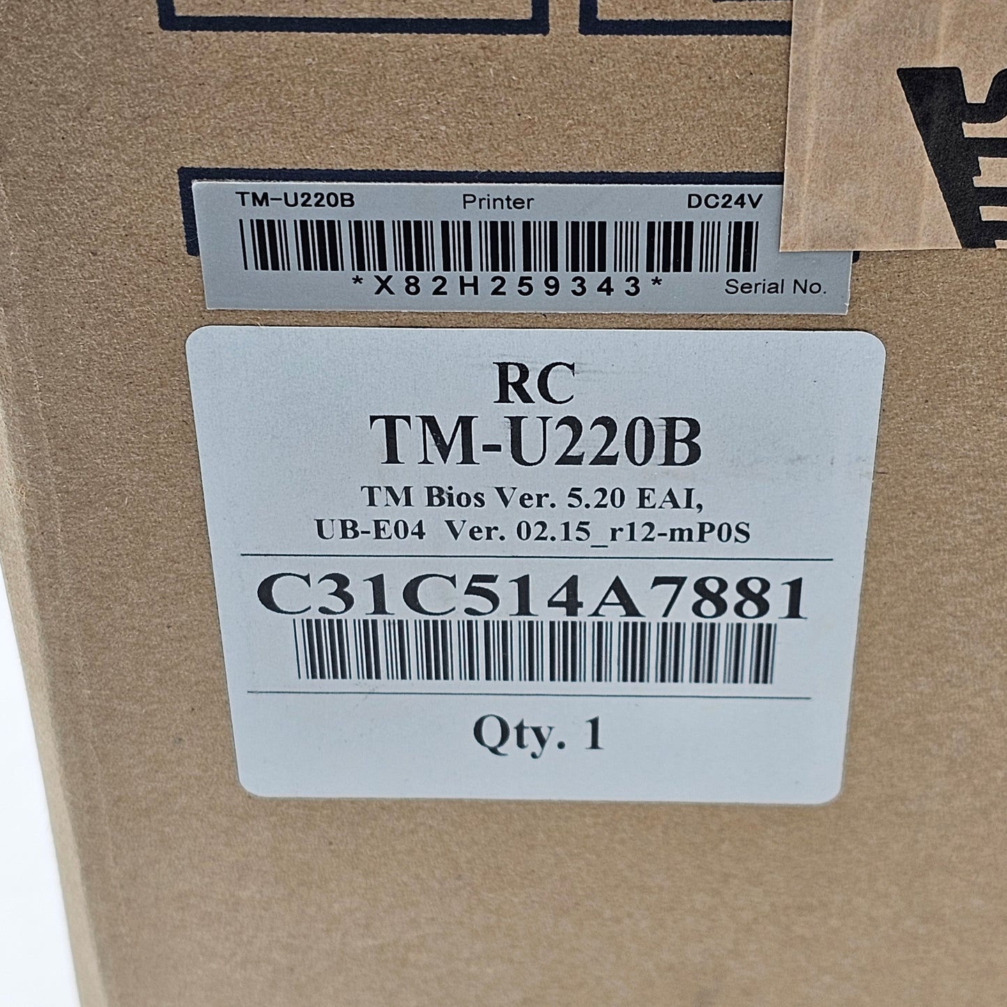 Epson TM-U220B Receipt Printer