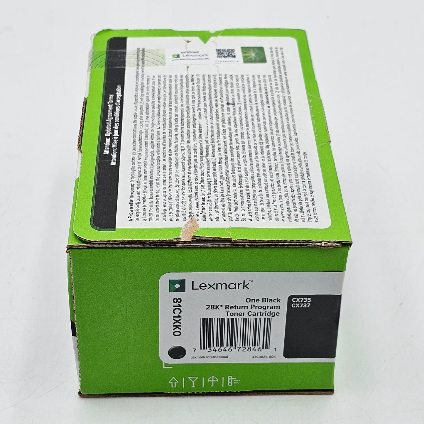New Lexmark 81C1XK0 Black Toner Cartridge