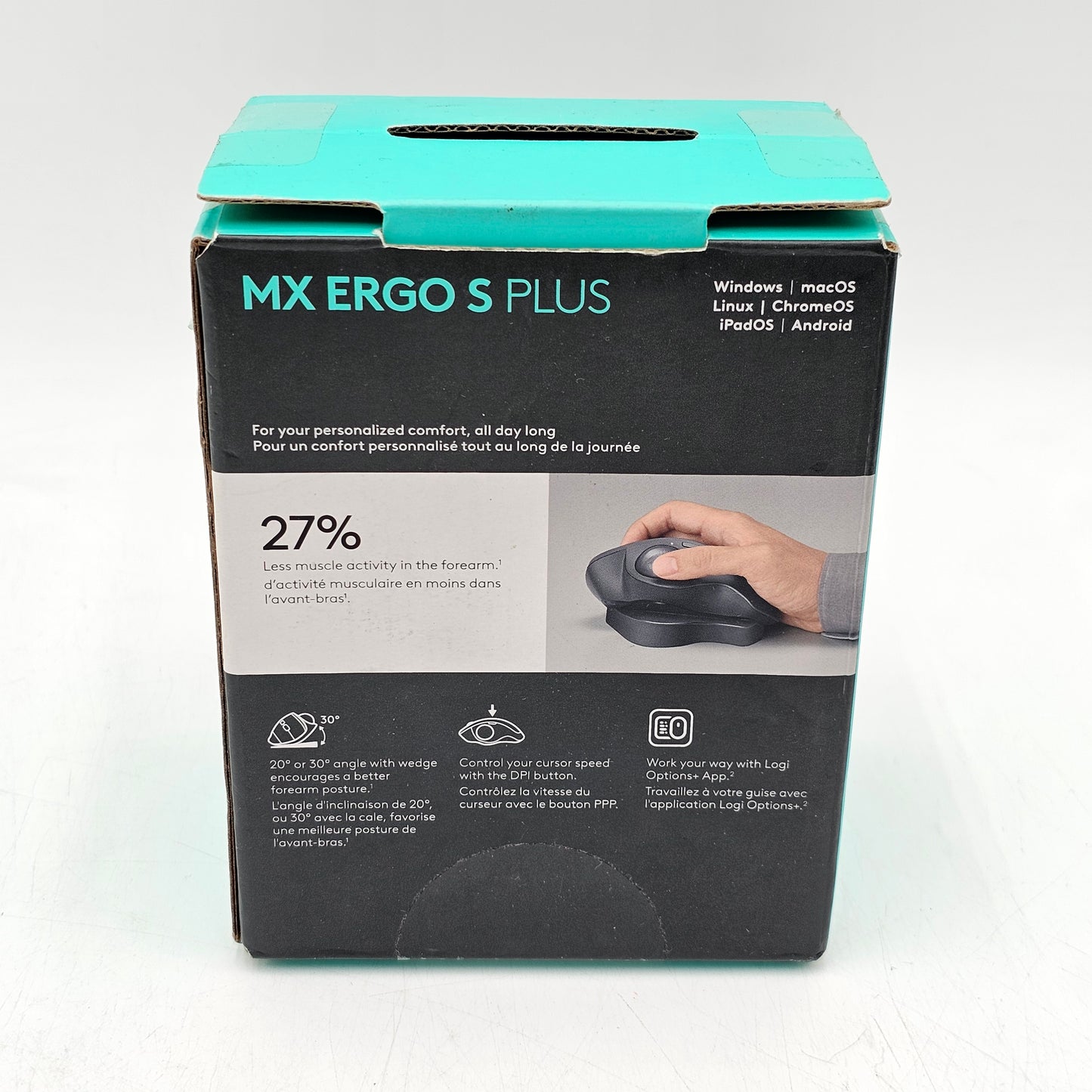 Logitech MX Ergo S Plus Wireless Mouse Black
