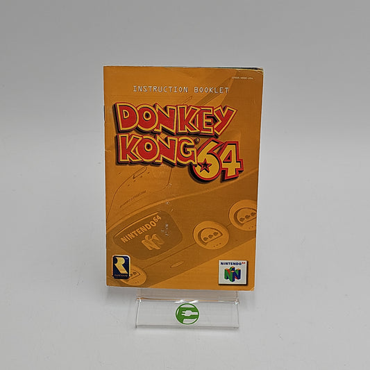 Nintendo Donkey Kong Original Manual For N64