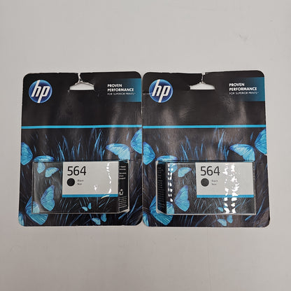 New HP 2 Pack Printer Cartridge Black 564