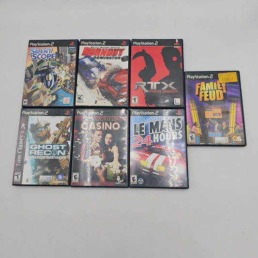 Sony Playstation 2 Game Lot of 7 (Burnout, Ghost Recon, Silent Scope...)