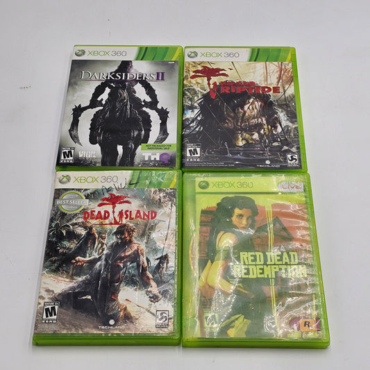 Microsoft Xbox 360 4 Game Lot Darksiders Dead Island Red Dead Redemption