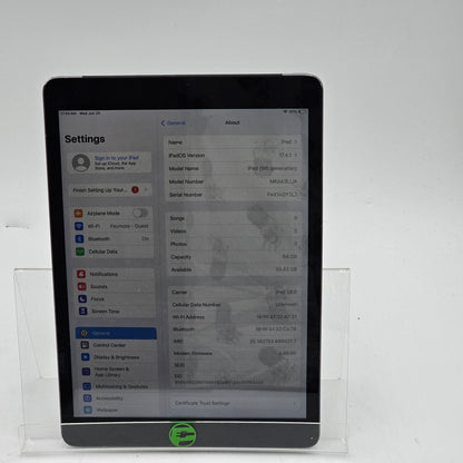 Unlocked Apple iPad 9th Gen Space Gray 64GB MK663LL/A