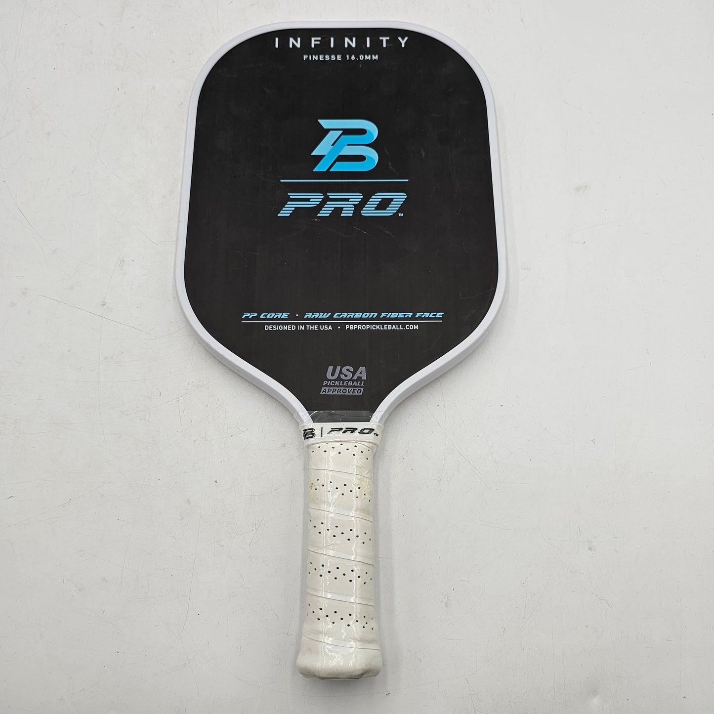 New PB Pro Infinity Finesse 16.0mm Raw Carbon Fiber Pickleball Paddle