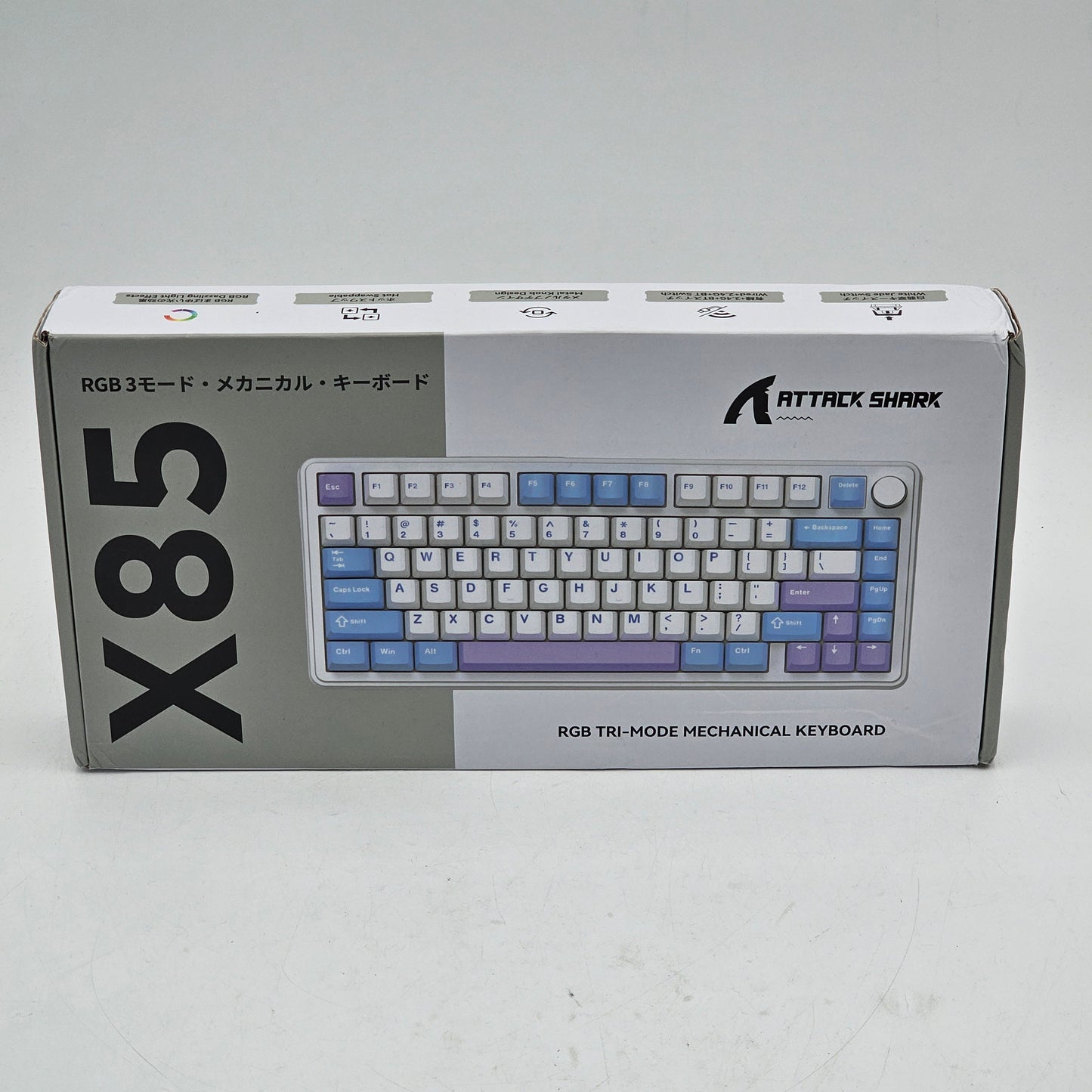 New Attack Shark Blackberry-White RGB 3 Mechanical Keyboard X85