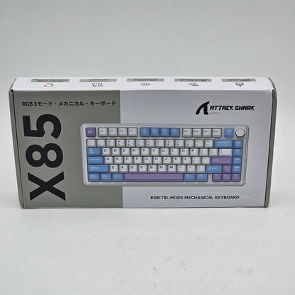 New Attack Shark Blackberry-White RGB 3 Mechanical Keyboard X85