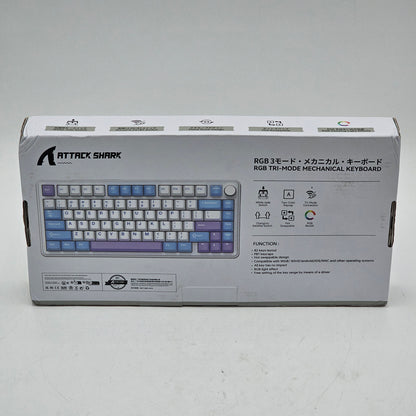 New Attack Shark Blackberry-White RGB 3 Mechanical Keyboard X85