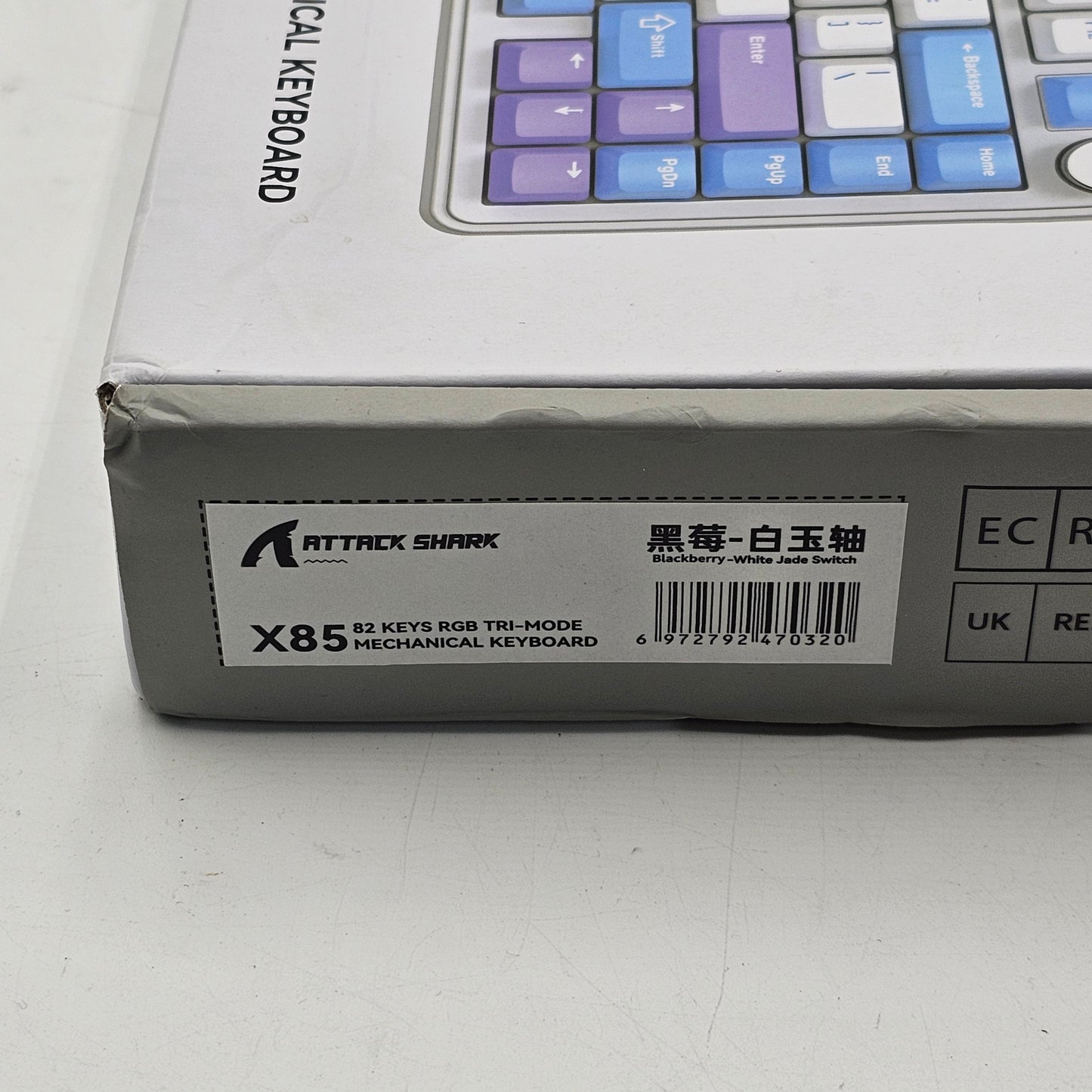 New Attack Shark Blackberry-White RGB 3 Mechanical Keyboard X85
