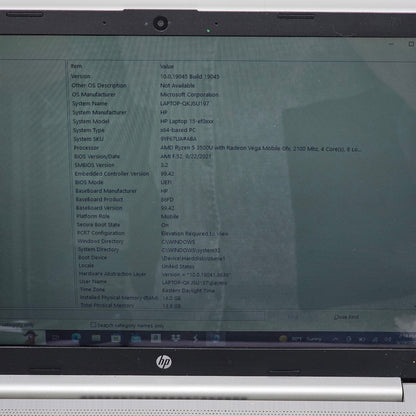 HP Laptop 15-EF0023DX 15.6" Ryzen 5 3500U 2.1GHz 16GB RAM 1TB HDD