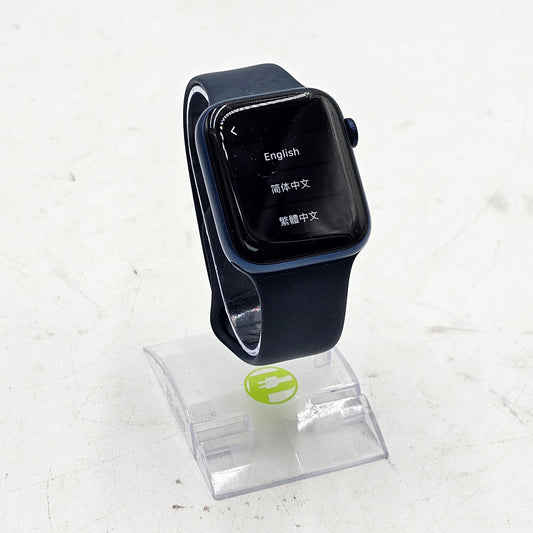 GPS Only Apple Watch Series 6 44MM Blue Aluminum Midnight Sport Band A2292
