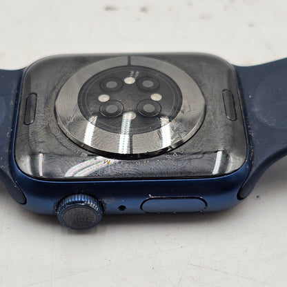 GPS Only Apple Watch Series 6 44MM Blue Aluminum Midnight Sport Band A2292