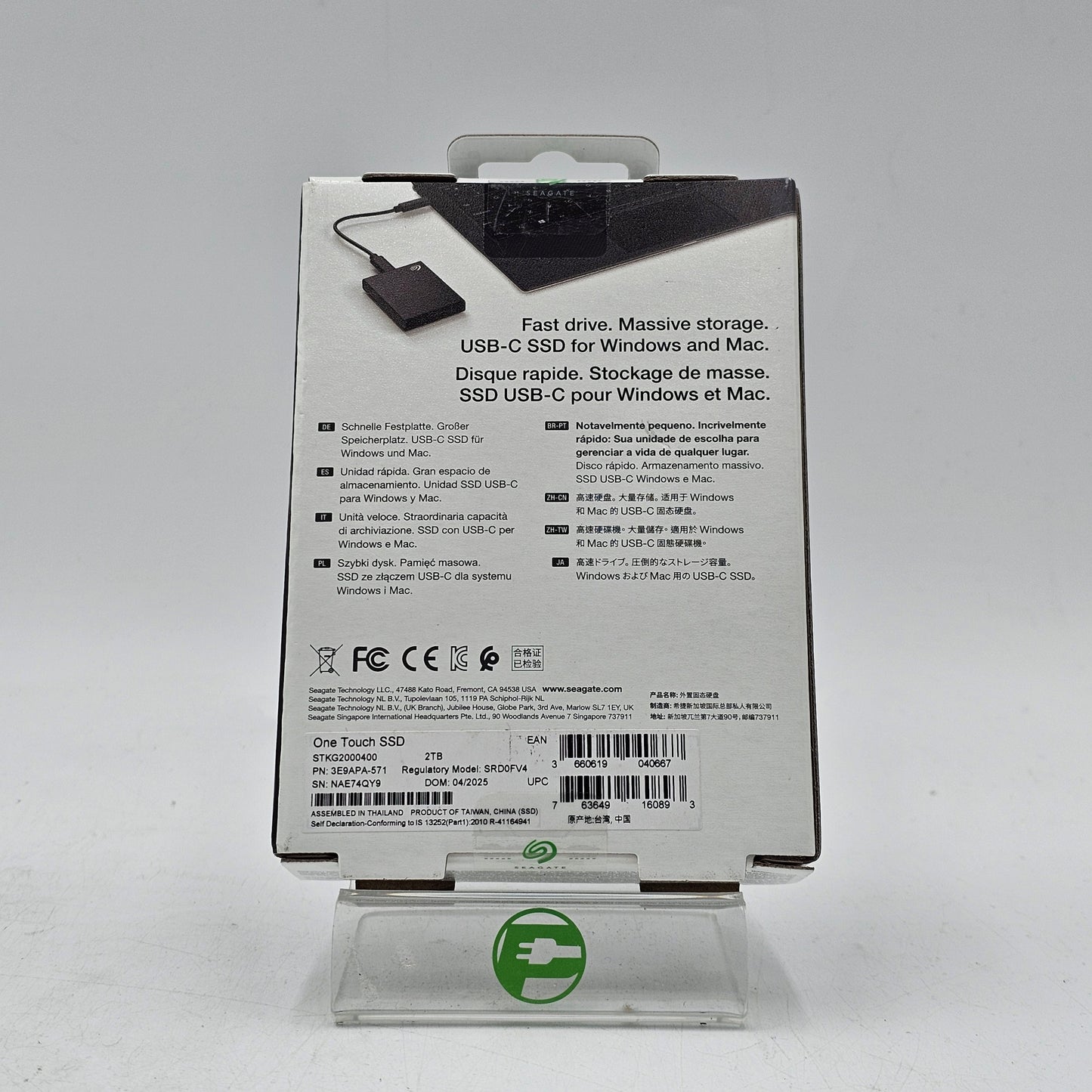 New Seagate OneTouch 2TB SSD SRD0FV4