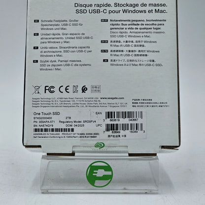 New Seagate OneTouch 2TB SSD SRD0FV4
