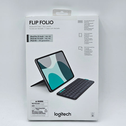 New Logitech Flip Folio Keyboard Case for iPad Pro 11-inch 920-013369