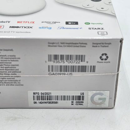 New GOOGLE CHROMECAST WITH GOOGLE TV G9N9N