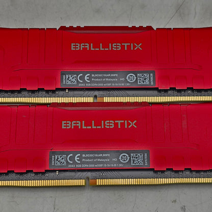 Crucial Ballistix 2x8GB RAM 16GB DDR4 3000MHz XMP BL8G30C15U4R.M8FE