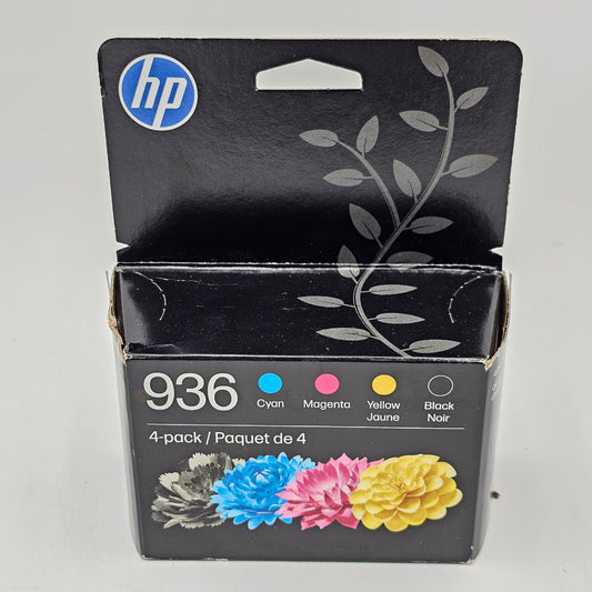 New HP 936 65026589 Black, Yellow, Cyan and Magenta Ink Cartridge 4 Pack