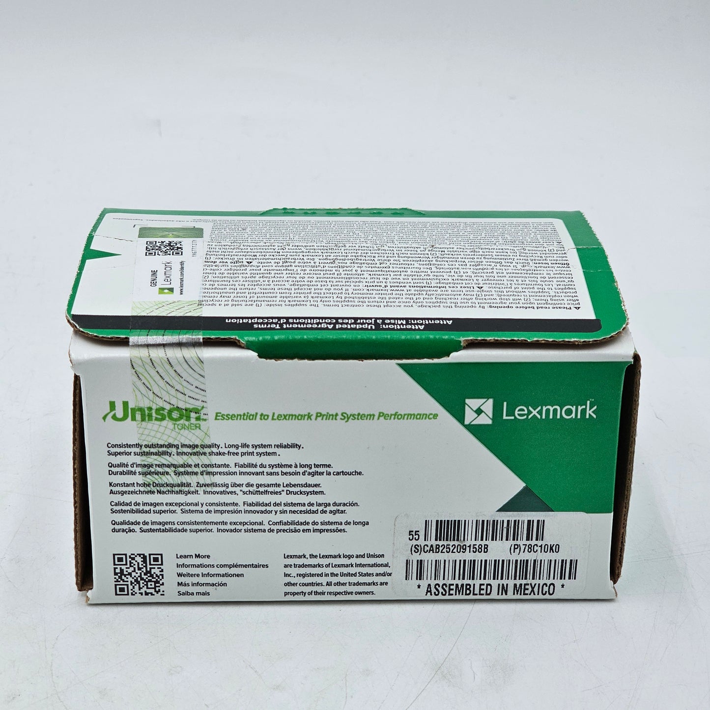 New Lexmark 78C10K0 Black Toner Cartridge