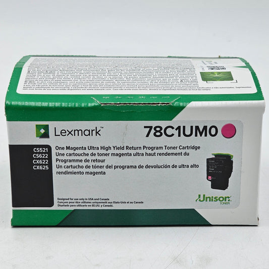 New Lexmark 78C1UM0 Magenta Toner Return Program Cartridge Ultra High Yield