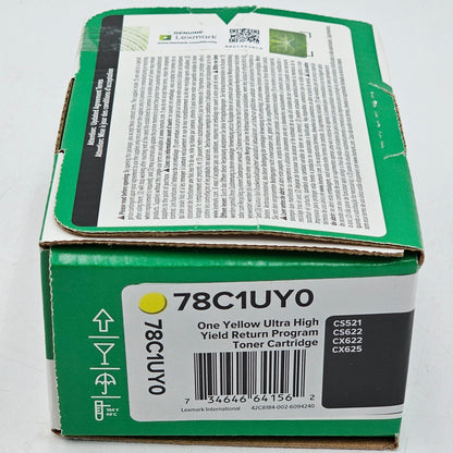 New Lexmark 78C1UY0 Yellow Toner Cartridge