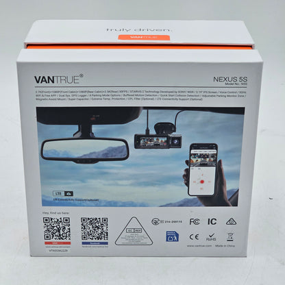 New Vantrue N5S Dash Cam 4 Channel 360 Degree 2.7K