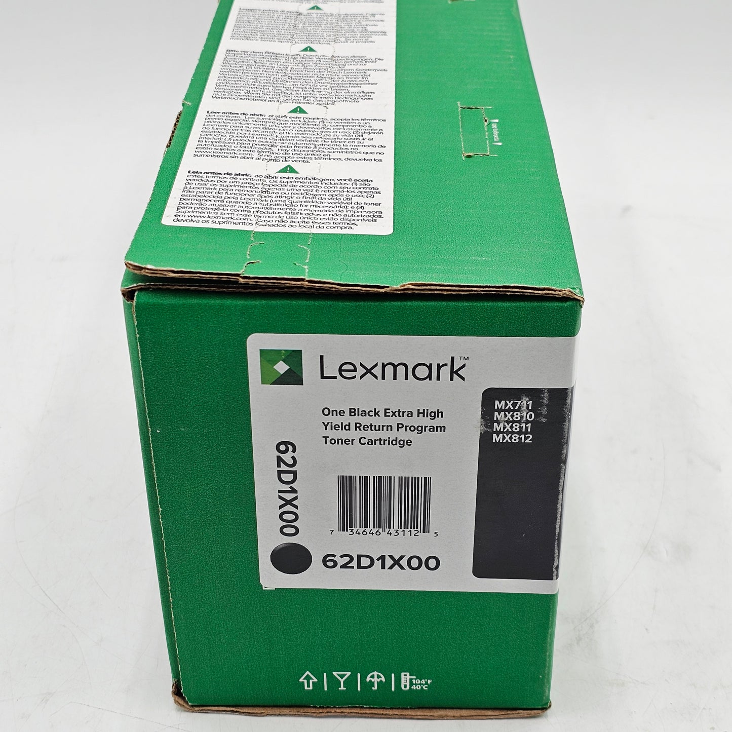 New Lexmark 62D1X00 Black Extra High Yield Return Program Toner Cartridge