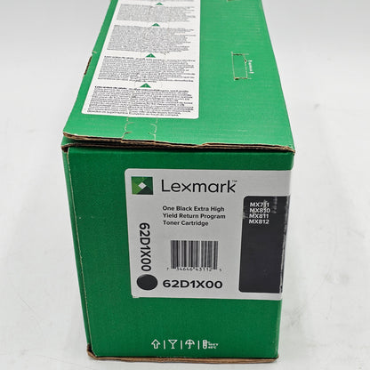 New Lexmark 62D1X00 Black Extra High Yield Return Program Toner Cartridge