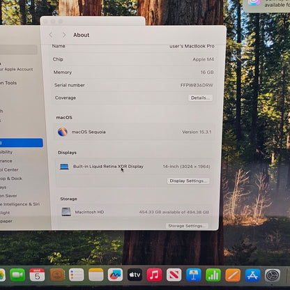 2023 Apple MacBook Pro 14" M4 10C GPU 4.0GHz 16GB RAM 512GB SSD A3112