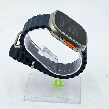 Unlocked Apple Watch Ultra 2 49MM Natural Titanium Blue Ocean Band MREG3LW/A