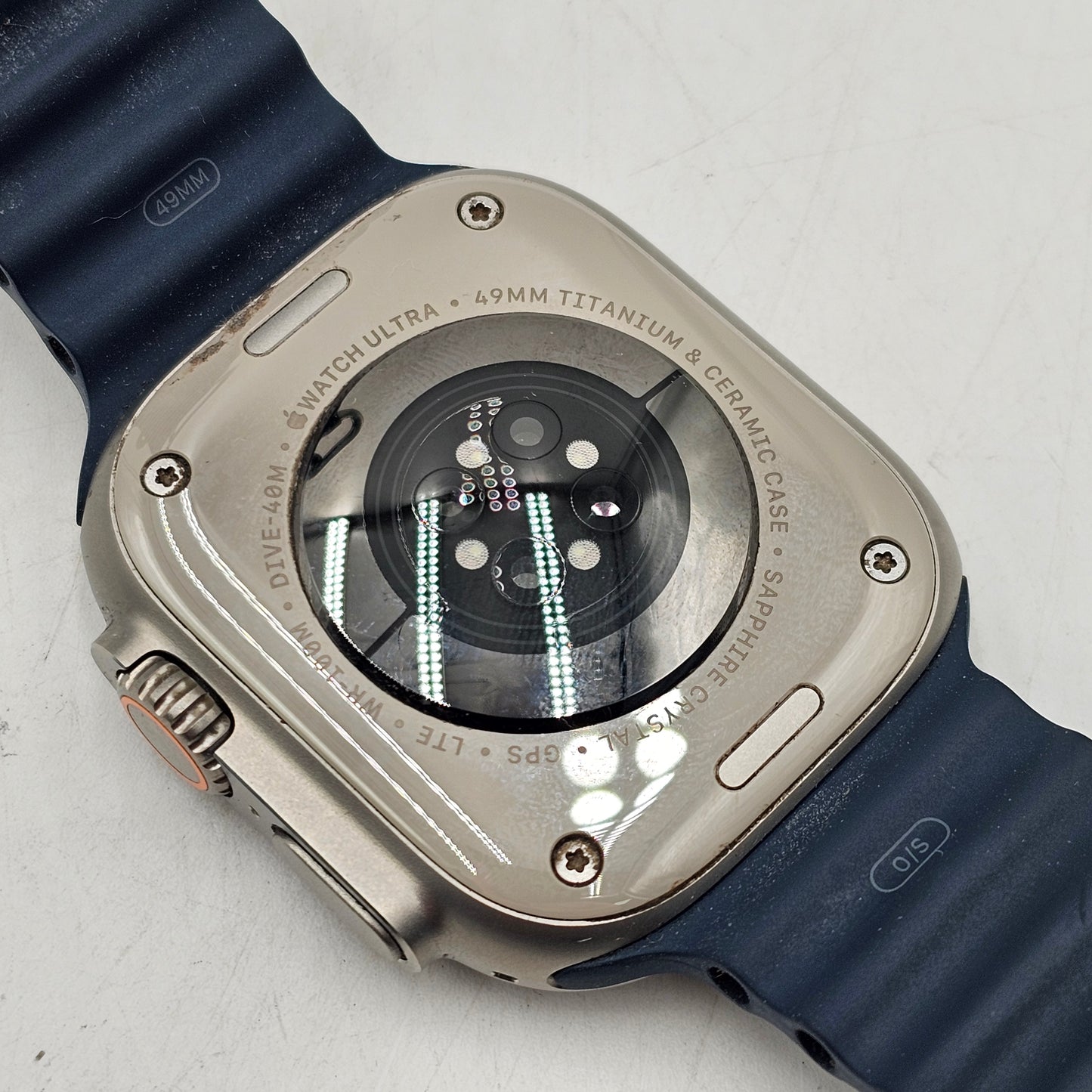 Unlocked Apple Watch Ultra 2 49MM Natural Titanium Blue Ocean Band MREG3LW/A