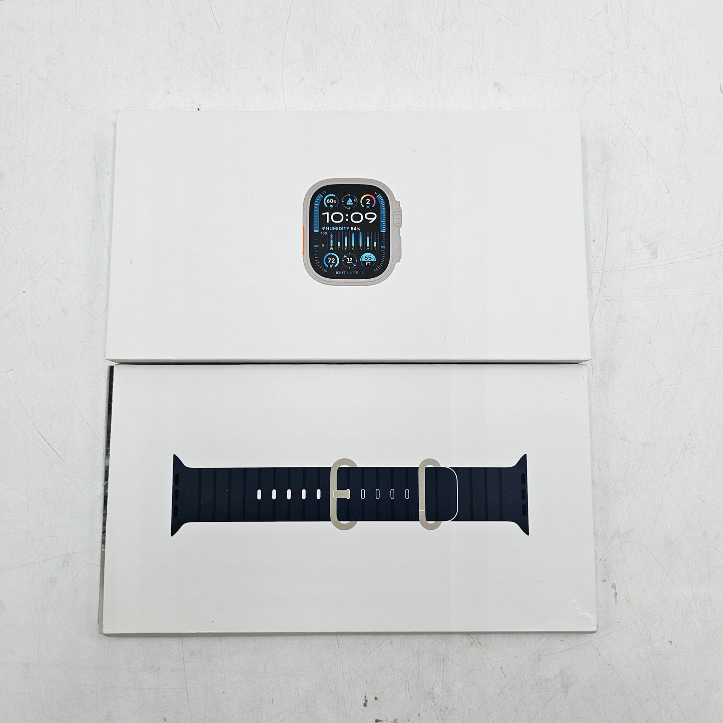 Unlocked Apple Watch Ultra 2 49MM Natural Titanium Blue Ocean Band MREG3LW/A