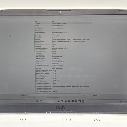 MSI Sword 17 A11UD 17.3" i7-11800H 2.3GHz 16GB RAM 512GB SSD GeForce RTX 3050 Ti