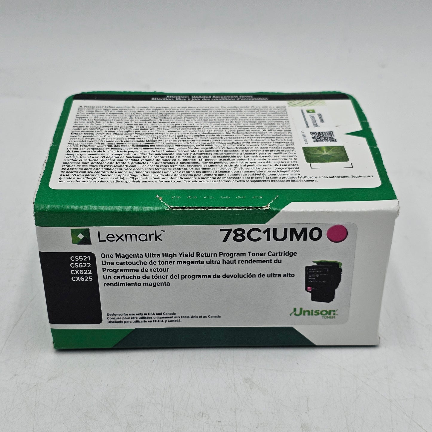 New Lexmark 78C1UM0 Magenta Toner Cartridge