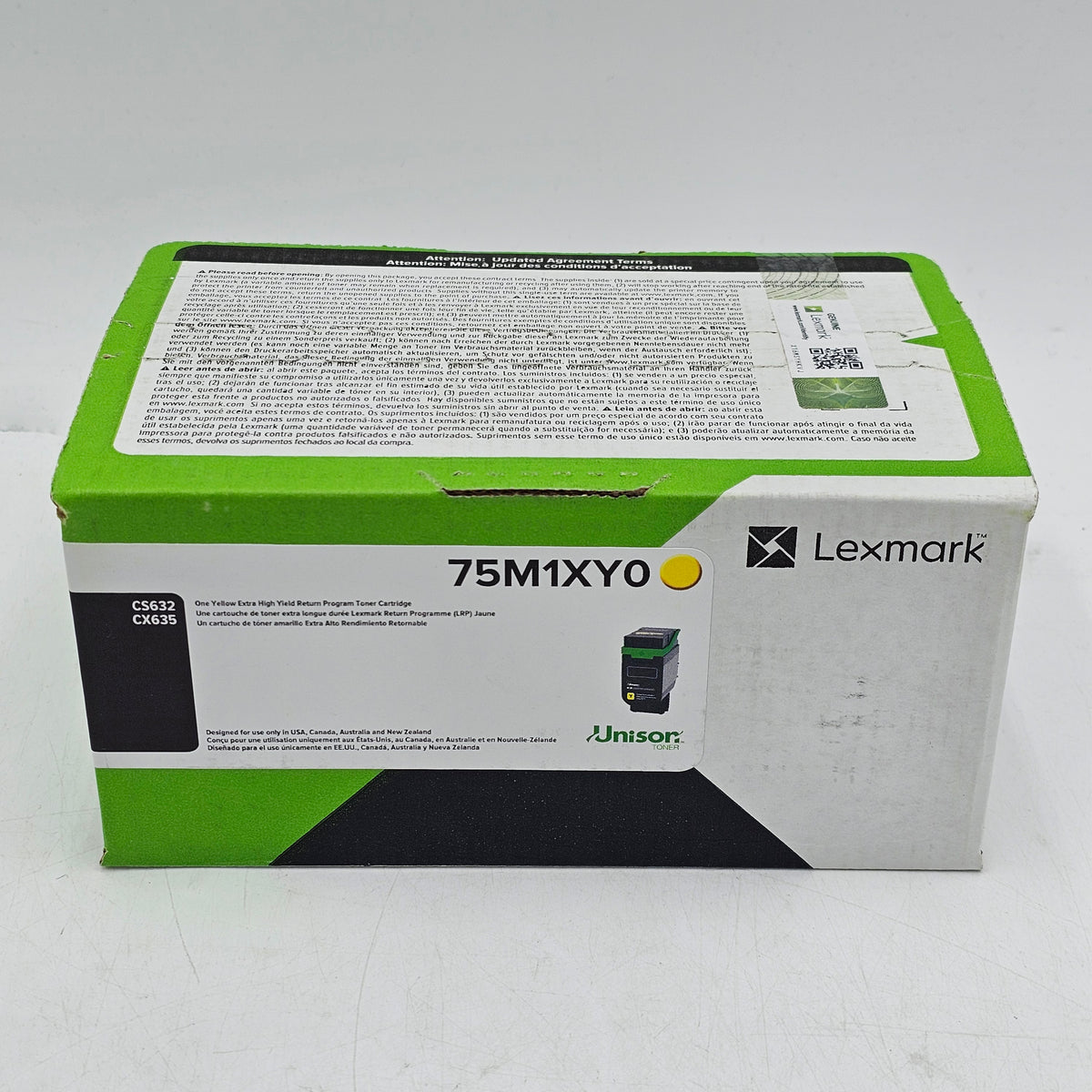 New Lexmark 75M1XY0 Yellow Toner Cartridge
