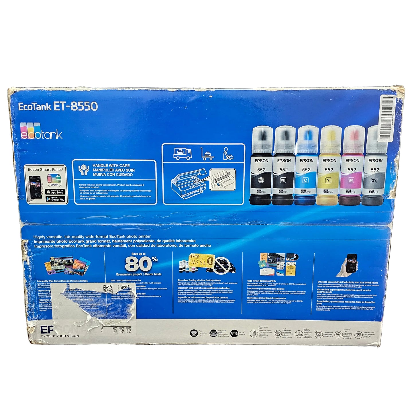 New EPSON ECOTANK ET-8550 All-in-One Wide-format Supertank Printer