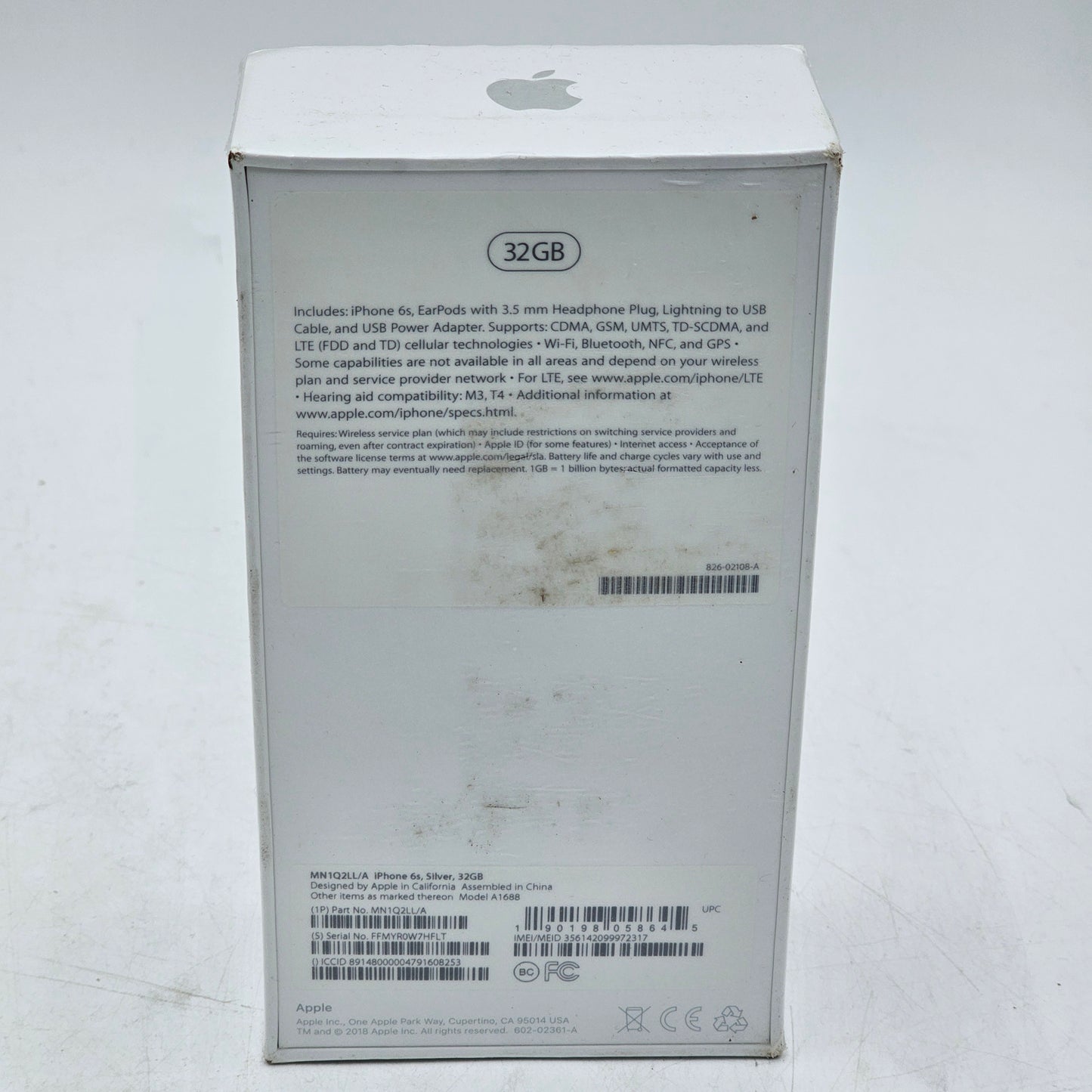 New Factory Unlocked Apple iPhone 6s 32GB Silver MN1Q2LL/A