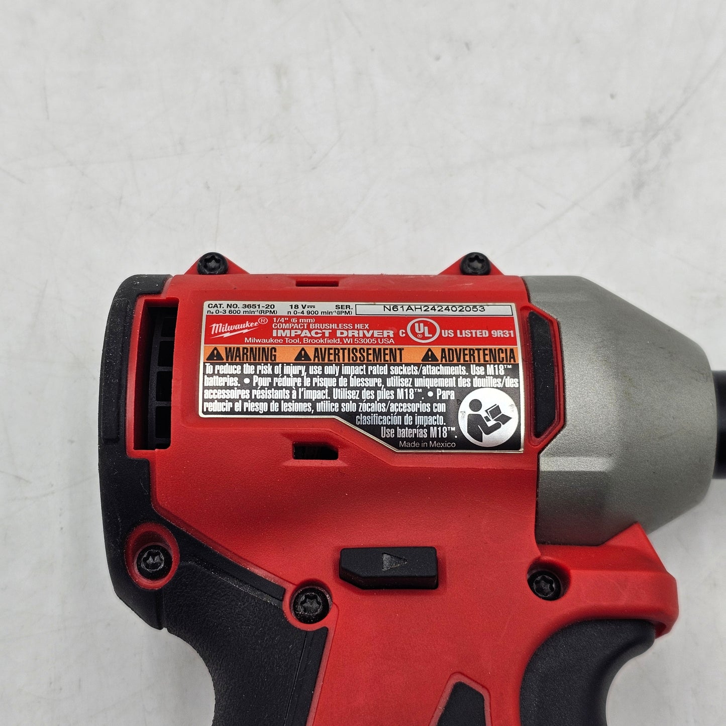 Milwaukee 3602-20 M18 18V 1/2" (13mm) Hammer Drill/Driver with 3651-20