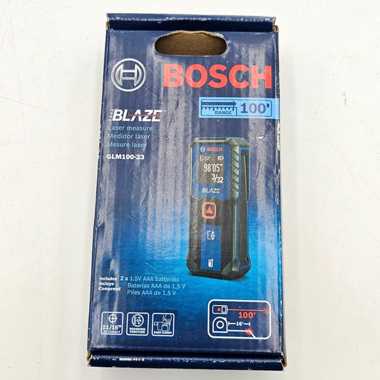 New Bosch GLM100-23 3V Laser Measure
