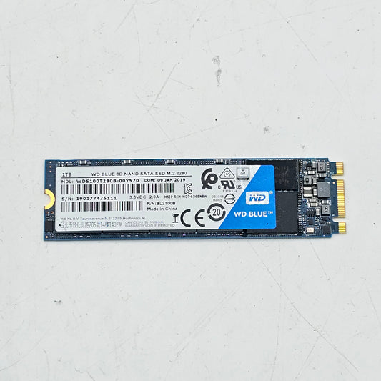 Western Digital WD 2280mm Blue 3D NAND 1TB SATA III 6Gbps SSD WDS100T2B0B-00YS70