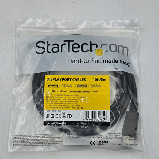 New StarTech DisplayPort Cables 10ft/3m with Latches M/M