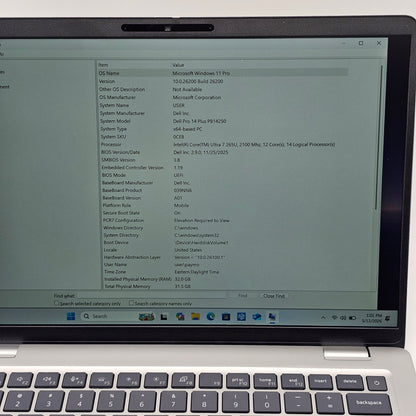 Dell 14 Plus PB14250 14" Core Ultra 7 265U 1.7GHz 32GB RAM 1TB SSD
