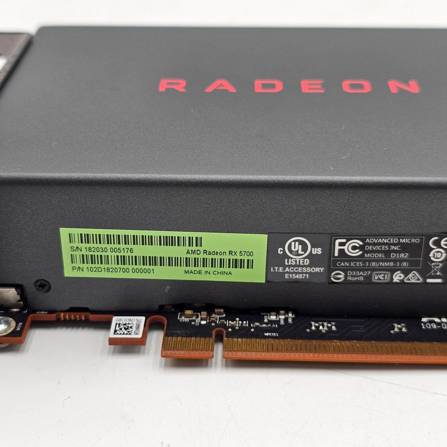 AMD Radeon RX 5700 8GB GDDR6 Graphics Card D182