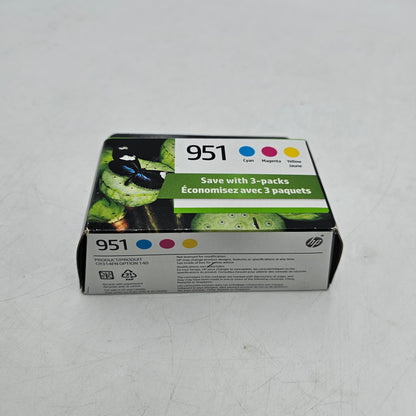 New HP 951 Yellow, Cyan and Magenta Ink Cartridge