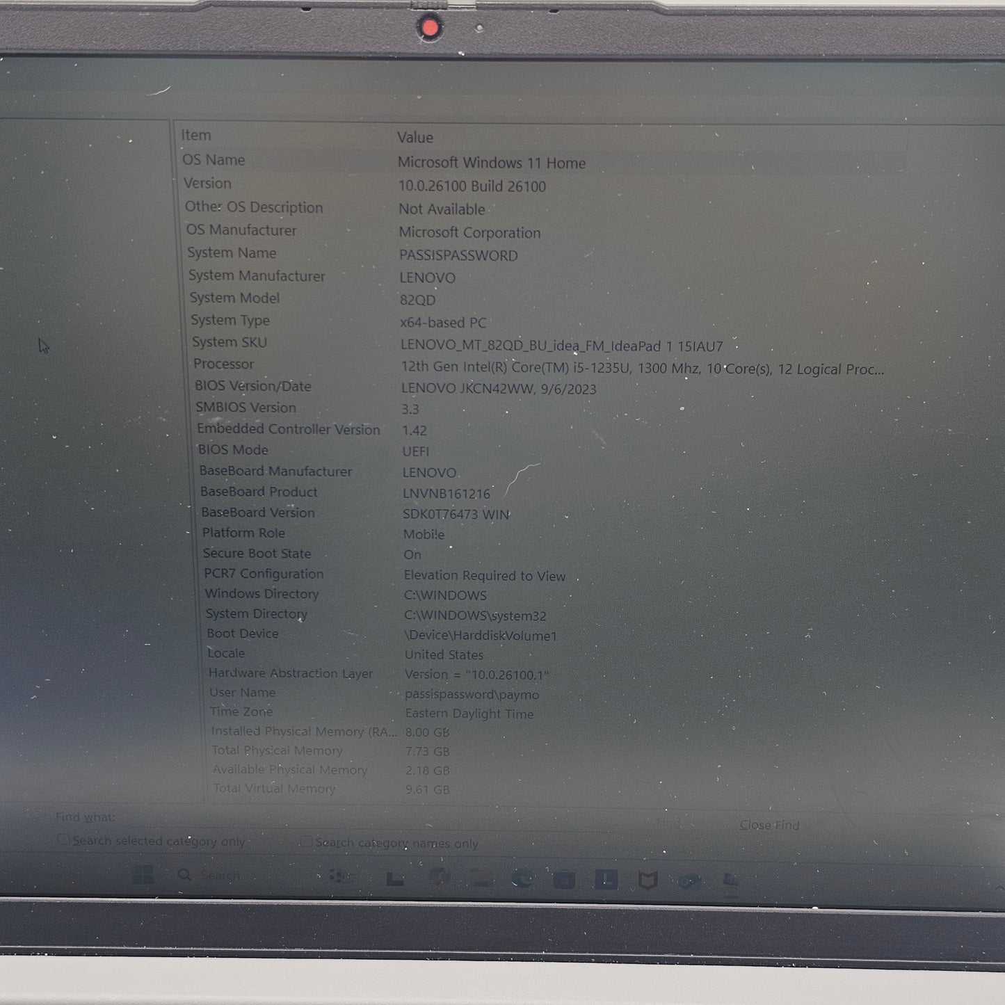 Lenovo IDEAPAD 15AIU7 1 15.6" i5-1235U 1.3GHz 8GB RAM 512GB SSD