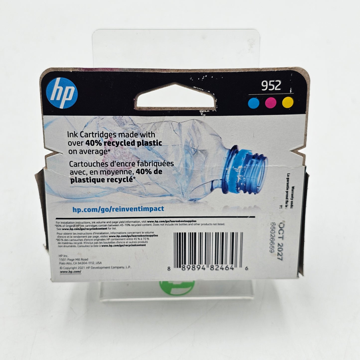 New HP 952 Yellow, Cyan and Magenta Ink Cartridge